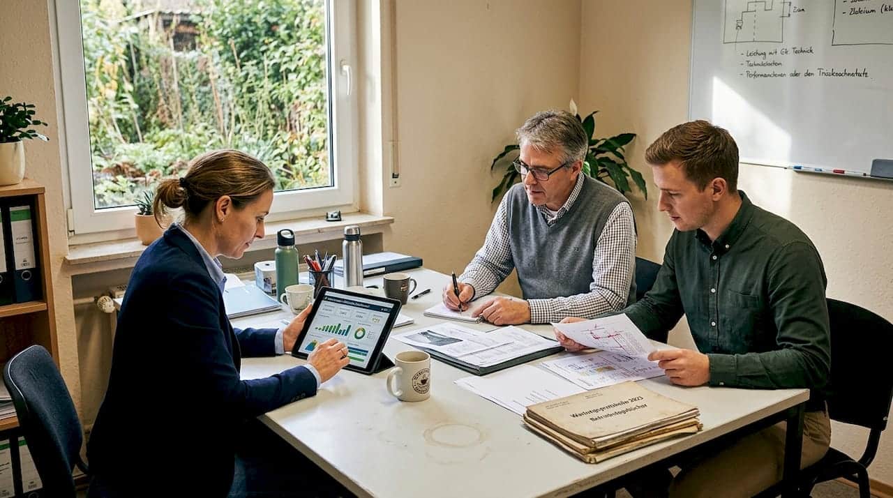 Das Management-Team des Solarparks analysiert aktuell die Leistungsdaten, um den Betrieb weiter zu optimieren.