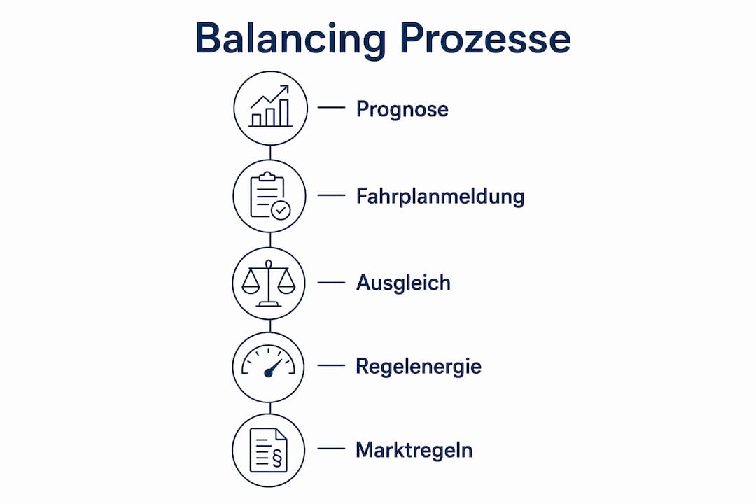 Übersichtsgrafik zum Ablauf des Ausbalancierens einzelner Prozessschritte