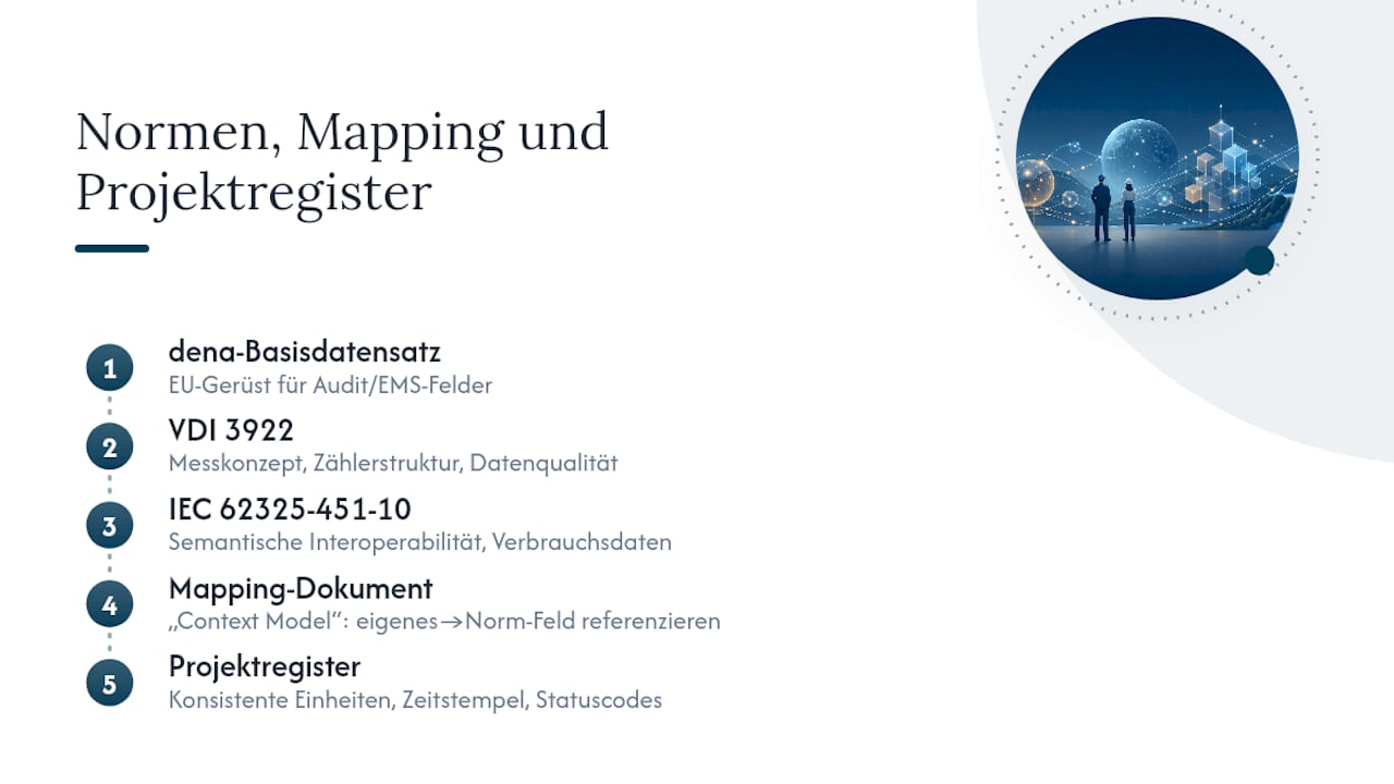 Drei Standards münden in ein gemeinsames Datenmodell