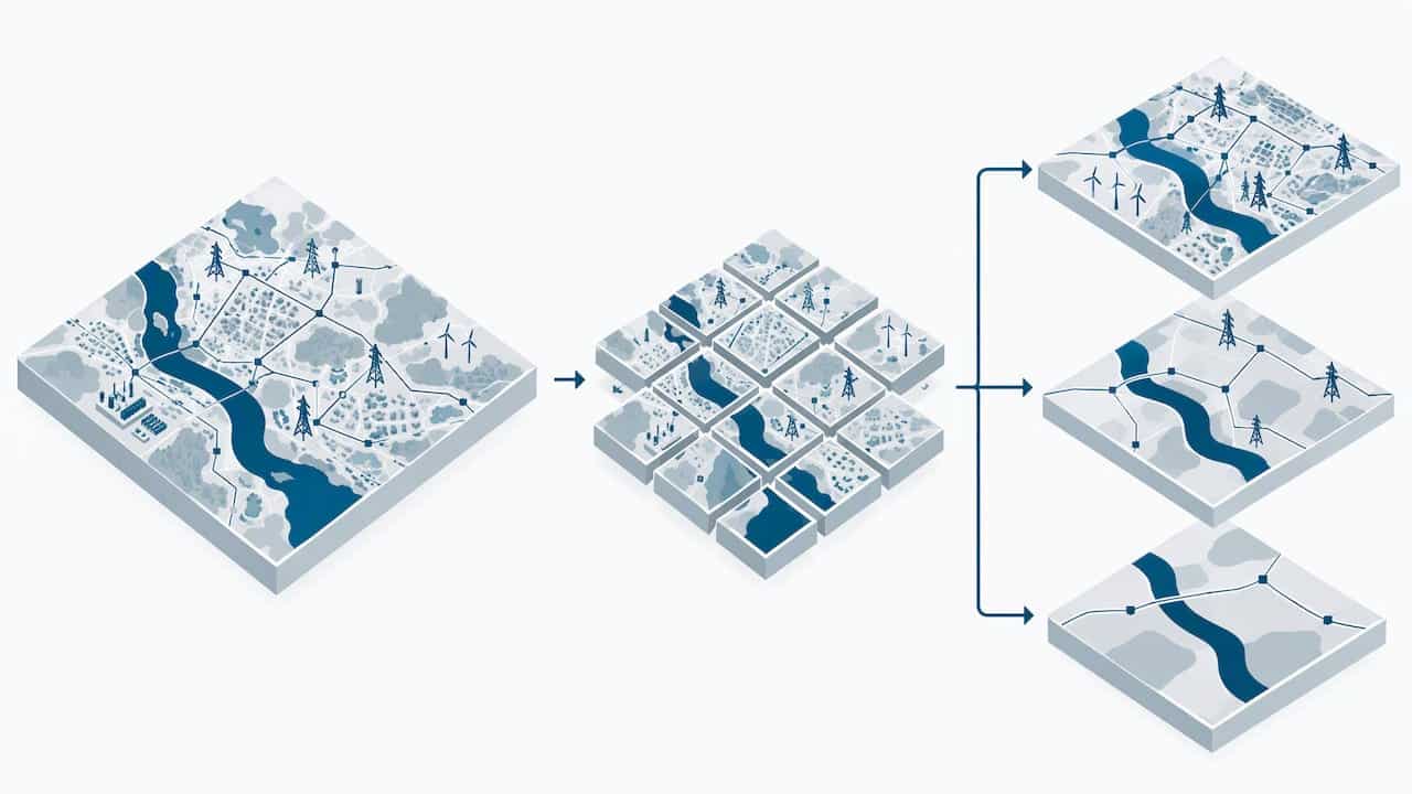 GIS-Layer mit Kacheln und unterschiedlichen Zoomstufen