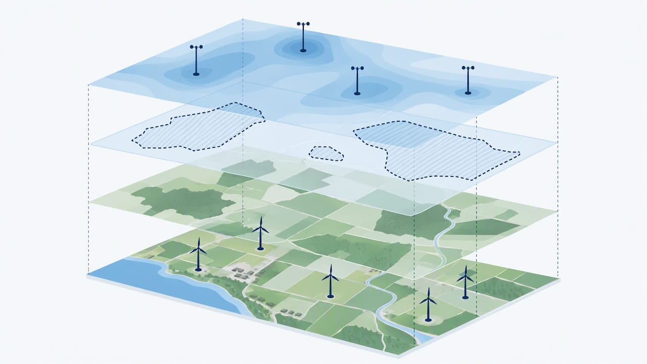MaStR-Anlagenpunkte auf verschiedenen GIS-Datenebenen